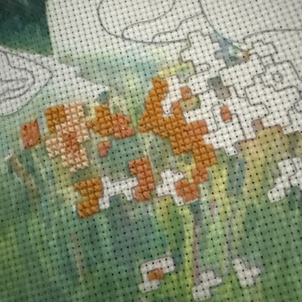 Dimensions Afternoon Stroll Cross‎ Stitch Kit 3636 Pre-printed Cloth Only